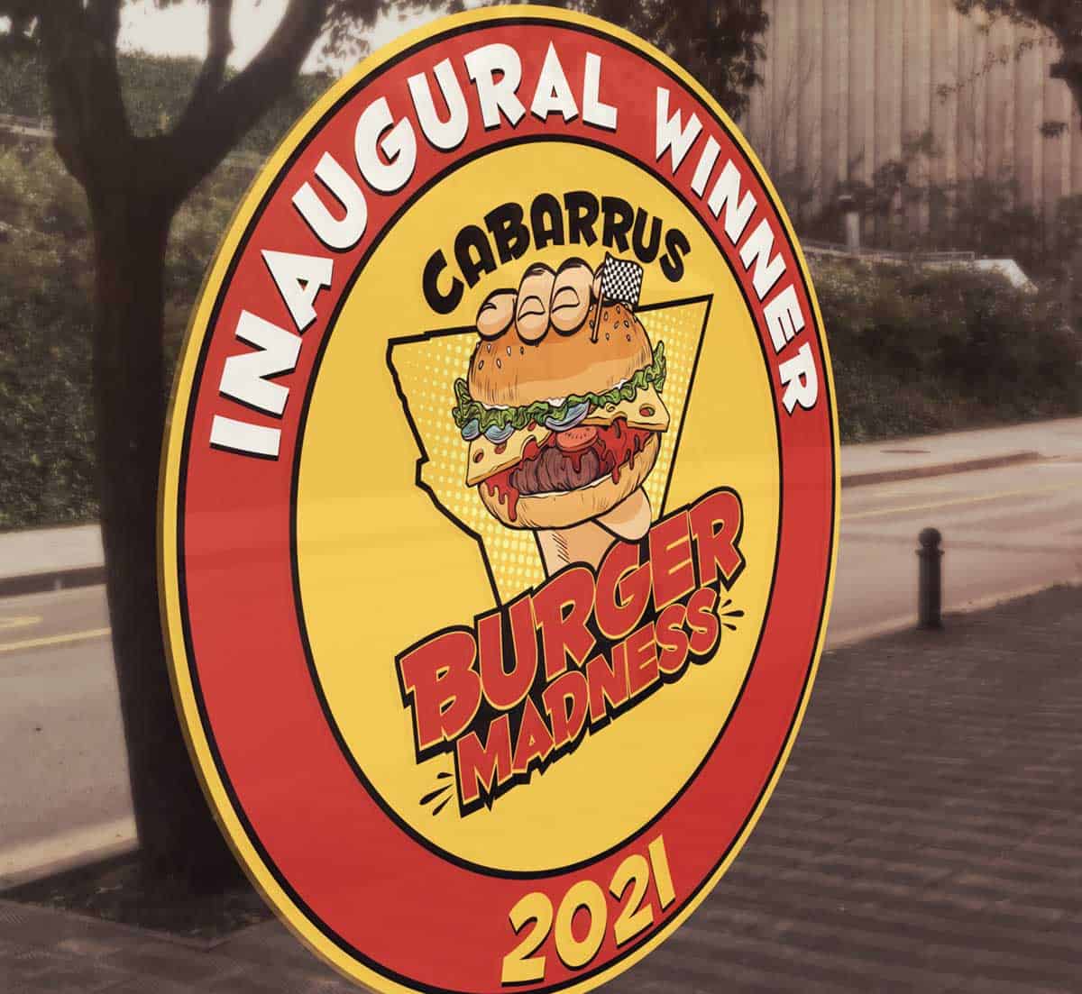 Cabarrus CVB Burger Madness Sticker