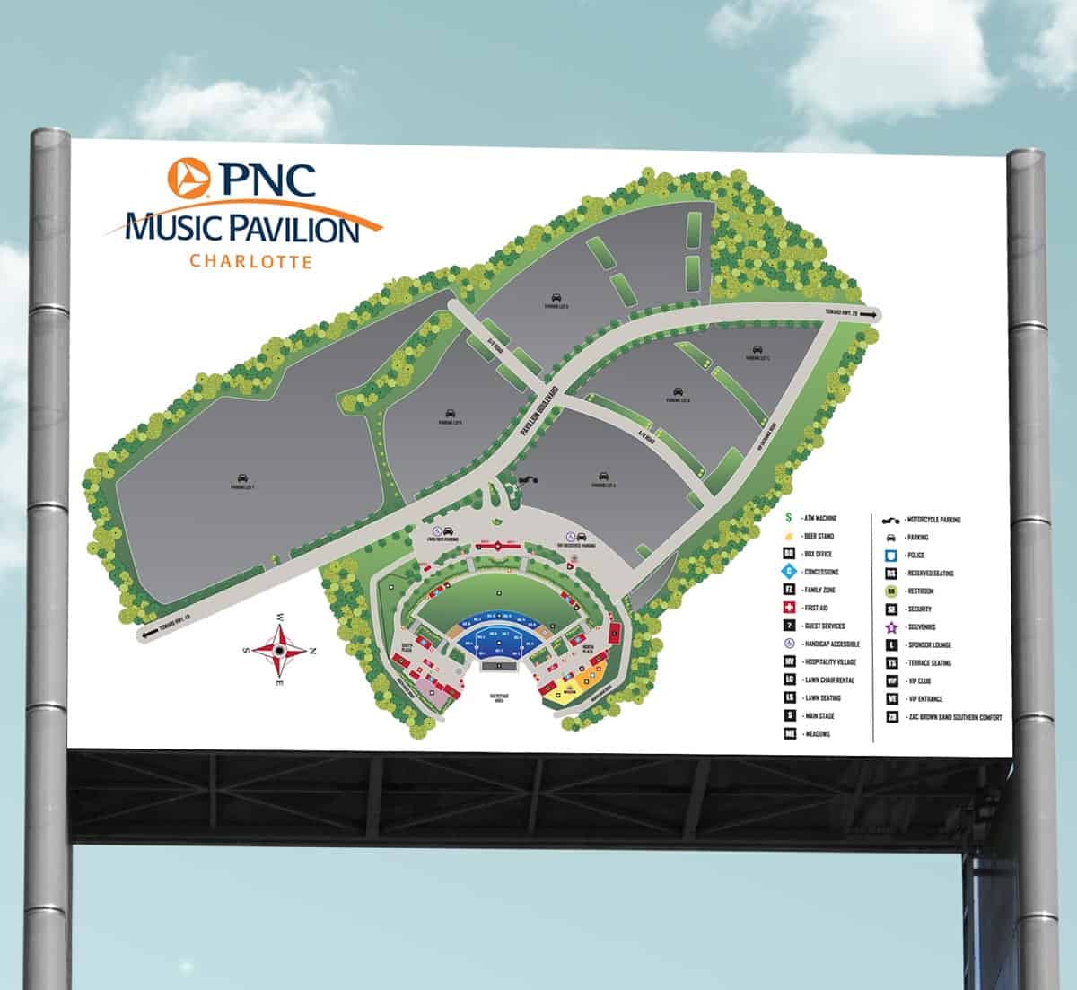 Live Nation PNC Music Pavilion Map
