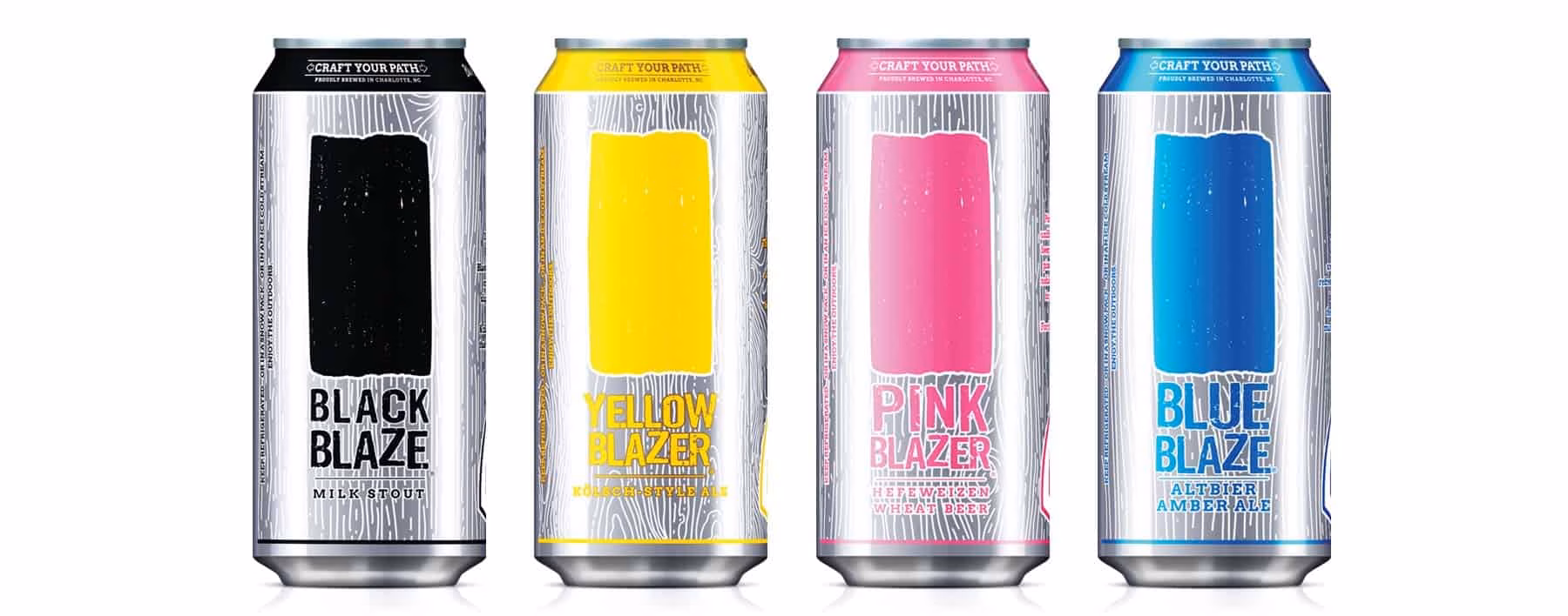Blue Blaze Brewing Company core beer cans
