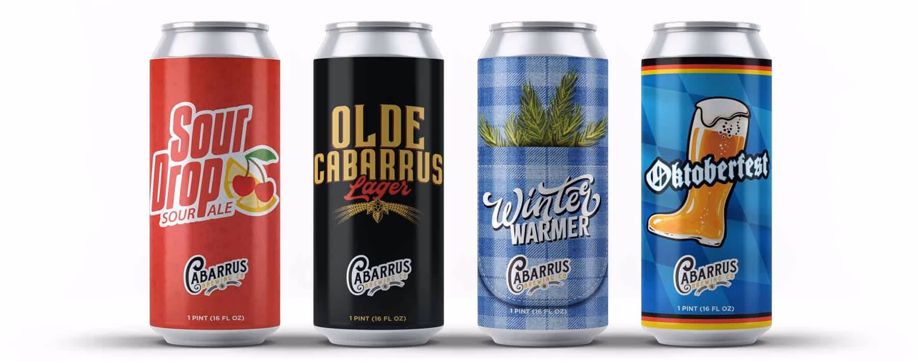 Cabarrus Brewing Co. cans