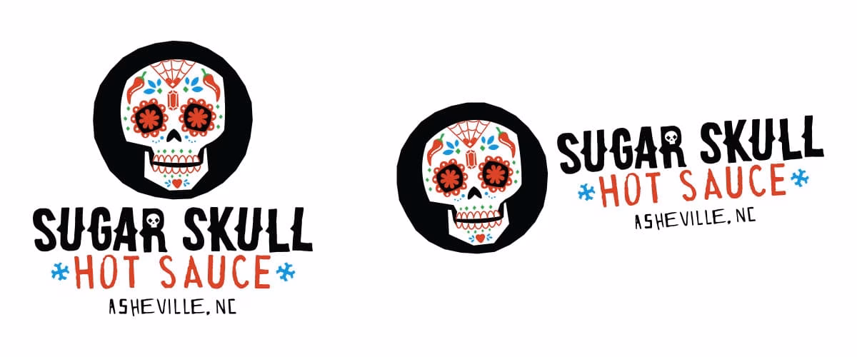 Sugar Skull Hot Sauce primary logos.