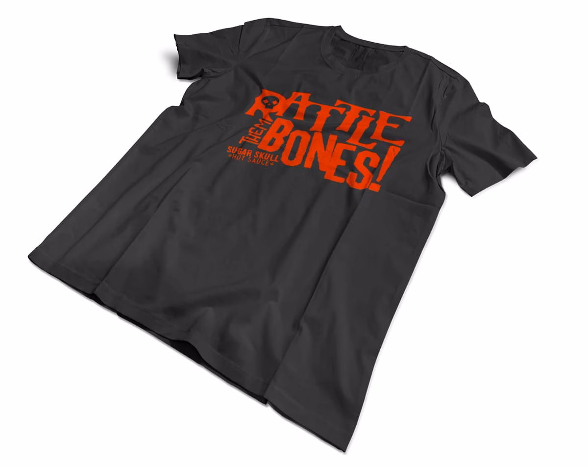 Sugar Skull Hot Sauce t-shirt.