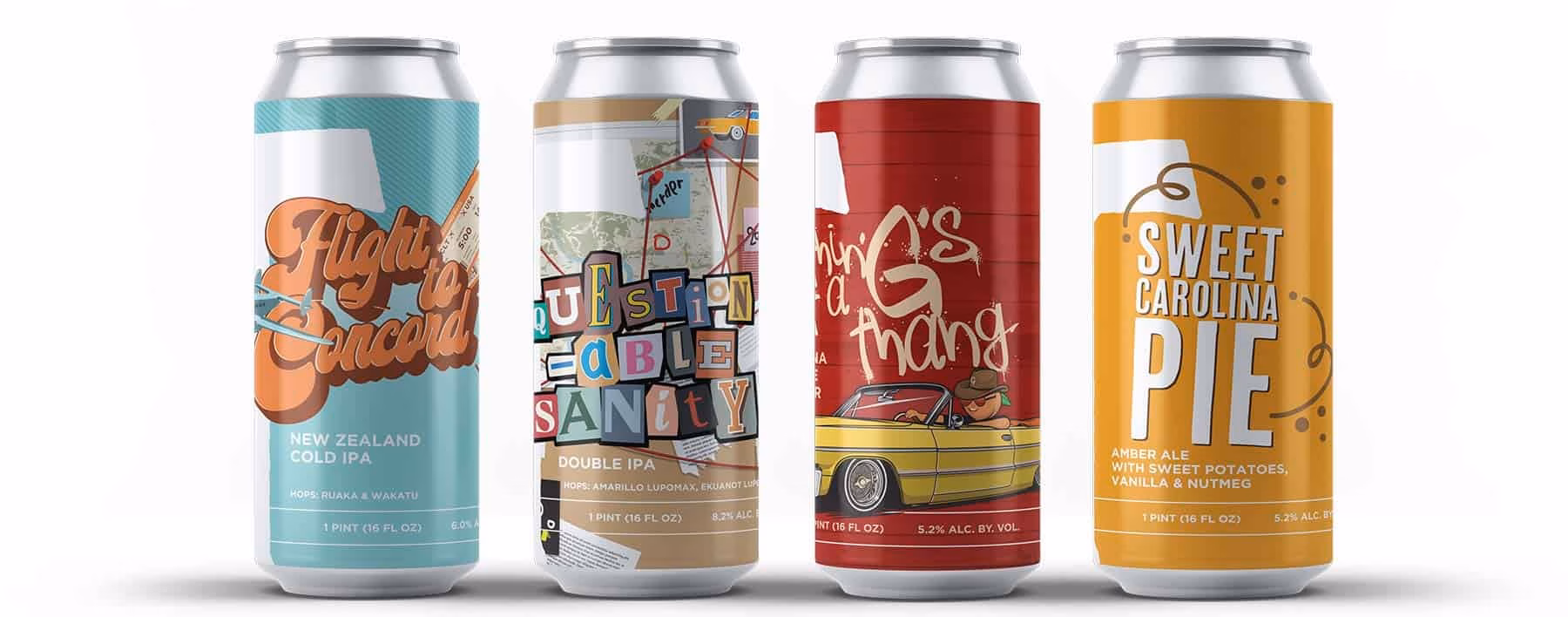 Town Brewing Co. assorted packaging - Charlotte, NC