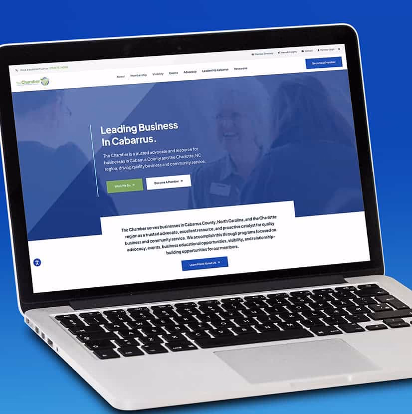 Sublmnl built a new web presence for the Cabarrus Regional Chamber of Commerce